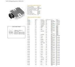 DZE REGULATOR NAPIĘCIA YAMAHA YFM 125/250/350/400/450/600/660, YFZ 350/450/660/700, SUZUKI LTR450 (35A) (5GT-81960-00) (ESR441) 