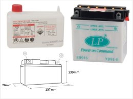 LANDPORT AKUMULATOR YB9L-B (MD LB9L-B) 12V 9AH 137X76X140 (12N9-3B) OBSŁUGOWY - ELEKTROLIT OSOBNO (4) UE2019/1148