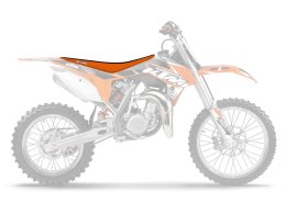 BLACKBIRD POKROWIEC / POSZYCIE NA SIEDZENIE KTM SX 85 '13-'17 DOUBLE GRIP 3 KOLOR CZARNY POMARAŃCZOWY