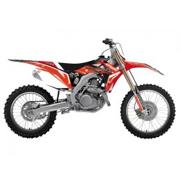 BLACKBIRD KOMPLET NAKLEJEK (OKLEIN) + POKROWIEC POSZYCIE NA SIEDZENIE HONDA CRF 250R '14-'17, CRF 450R '13-'16 DREAM 4 KOLOR CZA