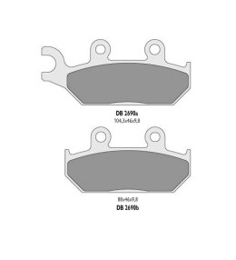 DELTA BRAKING KLOCKI HAMULCOWE KH172 PRZÓD YAMAHA XT600 92-03, XT660 91-98 - ZASTĘPUJĄ DB2690MX-D ORAZ DB2690QD-D