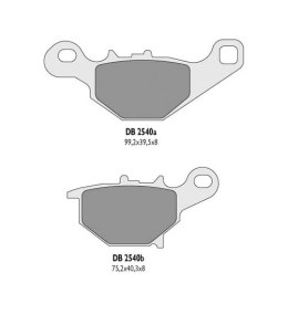 DELTA BRAKING KLOCKI HAMULCOWE KH401 SUZUKI RM 85 TYŁ - ZASTĘPUJE DB2540MX-D ORAZ DB2540QD-D