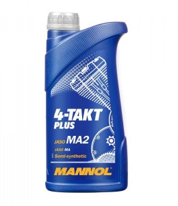 MANNOL OLEJ SILNIKOWY 4T PLUS 10W40 1L (API SL, JASO MA/MA2) SEMISYNTETYK (7202) (20) (960)