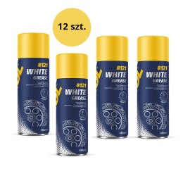 MANNOL WHITE GREASE 450ML - BIAŁY SMAR UNIWERSALNY (SPRAY) (8121) - KARTON 12 SZTUK (PAKIET)