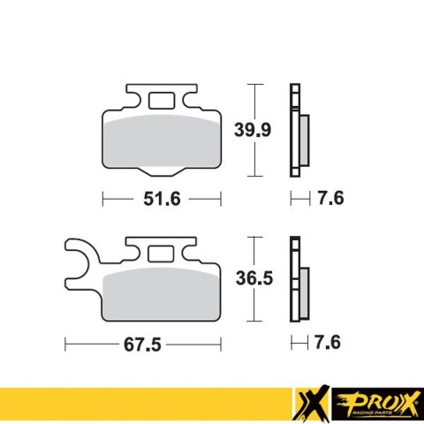 PROX KLOCKI HAMULCOWE KH302 KAWASAKI KX 65 '00-20, SUZUKI RM 65 '03-05 PRZÓD