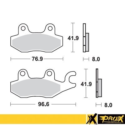 PROX KLOCKI HAMULCOWE KH165 SUZUKI LT-R 450 '06-11, YAMAHA YFZ 450 '04-08 PRZÓD PRAWY