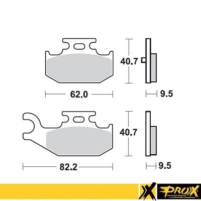 PROX KLOCKI HAMULCOWE KH428 YAMAHA YFM 700 RAPTOR '06-11 TYŁ