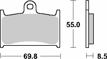 SBS KLOCKI HAMULCOWE KH145 / KH236 TRACK AND SPORT SINTER KOLOR ZŁOTY (ZAMIENIA MIESZANKĘ RS)