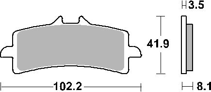 SBS KLOCKI HAMULCOWE KH447 TRACK AND SPORT SINTER KOLOR ZŁOTY (ZAMIENIA MIESZANKĘ RS)