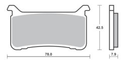 SBS KLOCKI HAMULCOWE KH700 SPIEK METALICZNY STREET EXCEL SINTER TRACK HONDA CB 1000 R '18-'20, CB 1100 RS '17-'19, CBR 1000 RR F