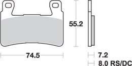 SBS KLOCKI HAMULCOWE KH265 TRACK AND SPORT SINTER KOLOR ZŁOTY (ZAMIENIA MIESZANKĘ RS)