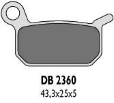 DELTA BRAKING KLOCKI HAMULCOWE KH325 KTM 50/60 TYŁ - ZASTĘPUJĄ DB2360MX-D I DB2360QD-D