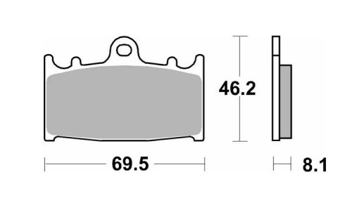 SBS KLOCKI HAMULCOWE KH158 TRACK AND SPORT SINTER KOLOR ZŁOTY (ZAMIENIA MIESZANKĘ RS)