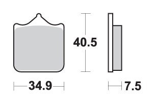 SBS KLOCKI HAMULCOWE KH322 TRACK AND SPORT SINTER KOLOR ZŁOTY (ZAMIENIA MIESZANKĘ RS)