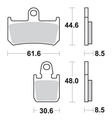 SBS KLOCKI HAMULCOWE KH442/4 TRACK AND SPORT SINTER KOLOR ZŁOTY (ZAMIENIA MIESZANKĘ RS)