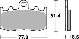 SBS KLOCKI HAMULCOWE KH335 TRACK AND SPORT SINTER KOLOR ZŁOTY PASUJE DO: BMW R850/1100/1150/1200, K1200/1300 PRZÓD (ZAMIENIA MIE