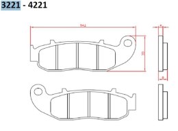 BRENTA KLOCKI HAMULCOWE FANTIC ENDURO/SUPER MOTARD 50/125/250 '13-, PRZÓD (FT 3221)