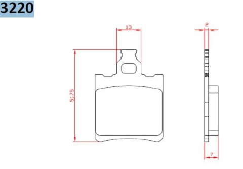 BRENTA KLOCKI HAMULCOWE KH60 KH337 ORGANIC APRILIA RS 50 95-10, RX 50 91-03, TUAREG 125 88-89, KTM SX 60 98-00, SX 65 00-03, TYŁ