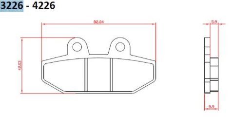 BRENTA KLOCKI HAMULCOWE KH710 HARLEY-DAVIDSON 1750/1870 '18-20, TYŁ (FT 3226)