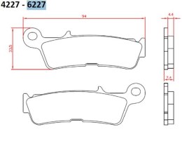 BRENTA KLOCKI HAMULCOWE SPIEK METALICZNY (ZŁOTE) OFF ROAD YAMAHA YZ 450 '20-, PRZÓD (FT 6227)