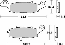 SBS PROMOCJA KLOCKI HAMULCOWE KH231 TRACK AND SPORT SINTER KOLOR ZŁOTY (ZAMIENIA MIESZANKĘ RS)