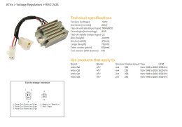 DZE REGULATOR NAPIĘCIA ARCTIC CAT 250 '99-'03, 300 '98-'02 12V20A (3530-014)