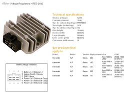DZE REGULATOR NAPIĘCIA KAWASAKI KLF110/185/220/250 BAYOU (OEM-21066-1052)