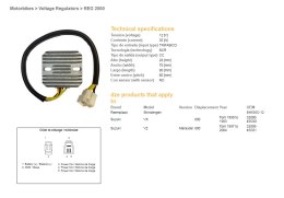 DZE REGULATOR NAPIĘCIA SUZUKI VZ800 '97-04, VX800 '90-93 (SH535C-12) (32800-45C00, 32800-45C01) (ESR560)