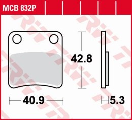 TRW LUCAS KLOCKI HAMULCOWE (HAMULEC POSTOJOWY) KH257/2 ORGANIC BMW C 650 11-, C-EVOLUTIONE 14-, HONDA FJS 400 09-16, FJS 600 03-