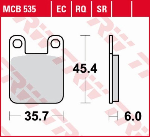 TRW LUCAS KLOCKI HAMULCOWE KH115 ORGANIC KTM SX 60 / 65 98-01, SUZUKI AY 50 97-06, YAMAHA TZR 50 03-, PRZÓD / TYŁ