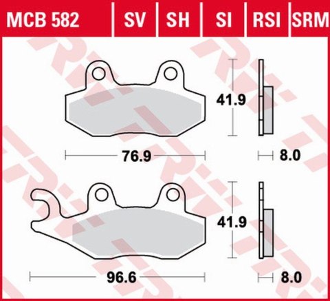 TRW LUCAS KLOCKI HAMULCOWE KH135 KH214 SINTER STREET APRILIA SX 125 18-, HONDA NSR 150 02-, KAWASAKI KLX 125 10-13, KDX 250 90-9