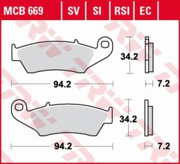 TRW LUCAS KLOCKI HAMULCOWE KH185 KH389 ORGANIC HONDA XL 125 03-08, XR 400 96-03, XLV TRANSALP 97-13, XRV AFRICA TWIN 750 93-03, 