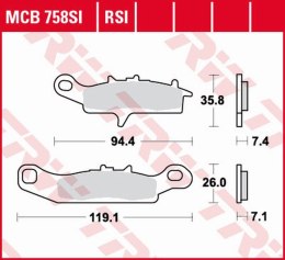 TRW LUCAS KLOCKI HAMULCOWE KH342 SINTER OFFROAD KAWASAKI KFX 450 / 700 04-14, KVF 700 04-06, PRZÓD