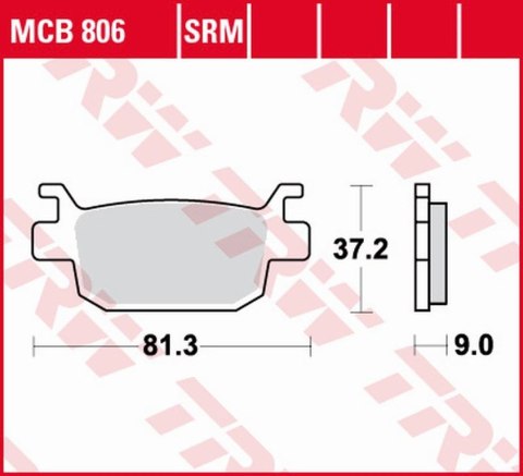 TRW LUCAS KLOCKI HAMULCOWE KH415 SINTER HONDA SILVER WING 125 07-13, TYŁ