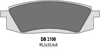 DELTA BRAKING KLOCKI HAMULCOWE KH105 YAMAHA TT350/600 - ZASTĘPUJĄ DB2100MX-D ORAZ DB2100QD-D