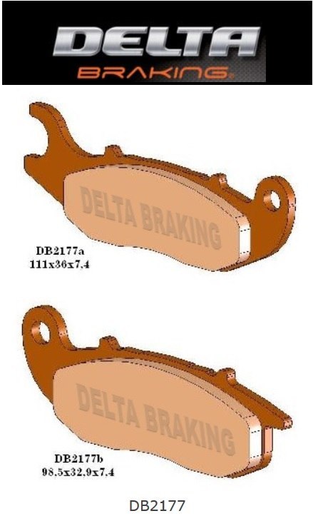 DELTA BRAKING KLOCKI HAMULCOWE KH465 HONDA CRF 230/250L, AJP PR7 PRZÓD - ZASTĘPUJĄ DB2177MX-N ORAZ DB2177QD-N