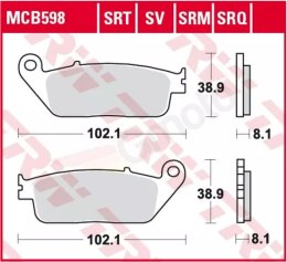 TRW LUCAS KLOCKI HAMULCOWE KH142 SINTER RACING (WYCZYNOWE) BMW C-EVOLUTION 14-, C 650 11-, SUZUKI BURGMAN 650 04- PRZÓD