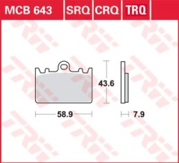 TRW LUCAS KLOCKI HAMULCOWE KH180 SINTER RACING KAWASAKI ZXR 400L 91-03, PRZÓD