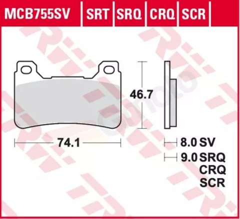 TRW LUCAS KLOCKI HAMULCOWE KH390 HONDA CBR 600RR 05-16, CBR 1000 FIREBLADE 04-16, PRZÓD SPIEK METALICZNY SINTER RACING (WYCZYNOW