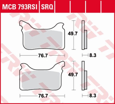 TRW LUCAS KLOCKI HAMULCOWE KH405 KTM SUPERMOTO SMR 450 04-14, SUPERMOTO SMR 525 04-05, SUPERMOTO SMR 560 06-07, HUSABERG SUPERMO