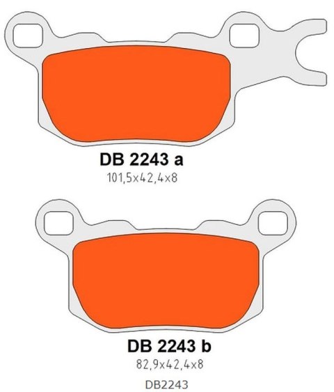 DELTA BRAKING KLOCKI HAMULCOWE KH684 TYŁ LEWY CAN-AM DEFENDER/TRAXTER 800 '17-'21,CAN-AM DEFENDER/TRAXTER 976 '17-'22