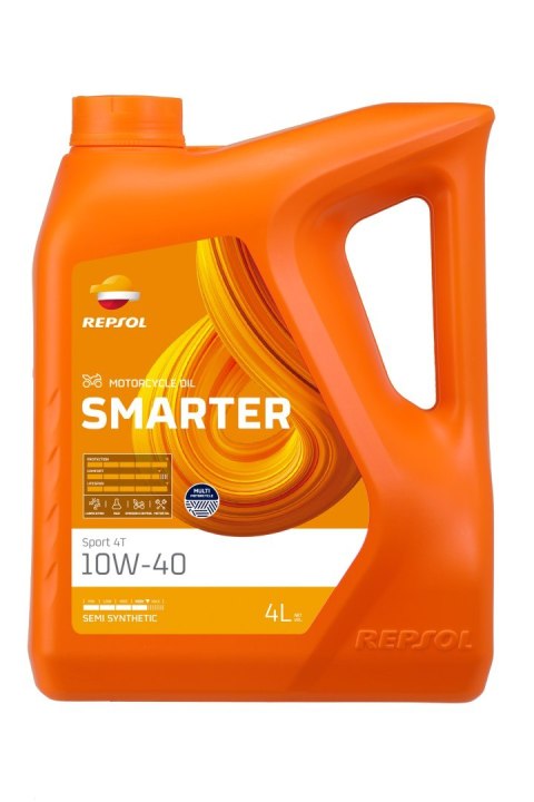 REPSOL OLEJ SILNIKOWY 4T SMARTER SPORT 10W40 4L MA2 PÓŁSYNTETYCZNY (5) - ZASTĘPUJE RP180N54