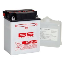 BS AKUMULATOR BB14A-A1 (YB14A-A1) 12V 14AH 134X89X176 OBSŁUGOWY - ELEKTROLIT OSOBNO (175A) (3) UE2019/1148