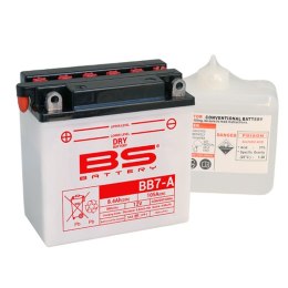 BS AKUMULATOR BB7-A (12N7-4A) (YB7-A) 12V 8AH 135X75X133 OBSŁUGOWY - ELEKTROLIT OSOBNO (105A) (6) UE2019/1148