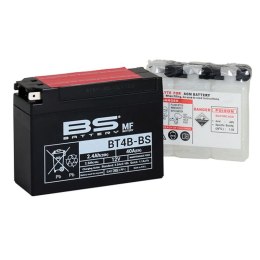 BS AKUMULATOR BT4B-BS (YT4B-BS) 12V 2,3AH 113X38X85 BEZOBSŁUGOWY - ELEKTROLIT OSOBNO (40A) (12) UE2019/1148