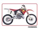 TECNOSEL (BLACKBIRD) KOMPLET NAKLEJEK (OKLEIN) HONDA CR 125 '93-'94, CR 250 '92-'94, REPLICA TEAM HONDA '92 USA KOLOR CZERWONY/C