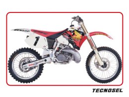 TECNOSEL (BLACKBIRD) KOMPLET NAKLEJEK (OKLEIN) HONDA CR 125 '93-'94, CR 250 '92-'94, REPLICA TEAM HONDA '92 USA KOLOR CZERWONY/C