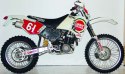 TECNOSEL (BLACKBIRD) KOMPLET NAKLEJEK (OKLEIN) HUSQVARNA CR/WR '91-'94, REPLICA TEAM CH RACING HUSQVARNA '93 KOLOR BIAŁY/CZERWON