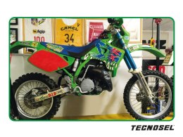 TECNOSEL (BLACKBIRD) KOMPLET NAKLEJEK (OKLEIN) KAWASAKI KX 125/250 '92-'93, REPLICA TEAM KAWASAKI '93 KOLOR ZIELONY/ NIEBIESKI