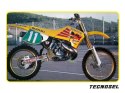 TECNOSEL (BLACKBIRD) KOMPLET NAKLEJEK (OKLEIN) + POKROWIEC/POSZYCIE NA SIEDZENIE SUZUKI RM 125/250 '93-'95, REPLICA TEAM SUZUKI 